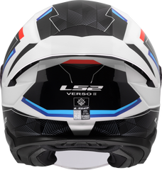 LS2 OF618 Verso II Open Face Motorcycle Helmet - Air White/Blue/Red