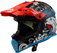 LS2 MX437 Fast II Mini Motocross Helmet - Starmaw Black