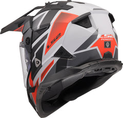 LS2 MX702 Pioneer II Adventure Motorcycle Helmet - Block Grey/Red