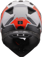 LS2 MX702 Pioneer II Adventure Motorcycle Helmet - Block Grey/Red