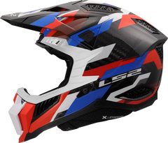LS2 MX703 X-Force Phantom Motocross Helmet - White/Blue/Red