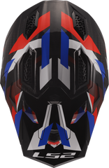 LS2 MX703 X-Force Phantom Motocross Helmet - White/Blue/Red