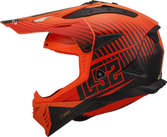 LS2 MX708 Fast II Motocross Helmet - Duck Matt Hi-Vis Orange/Red