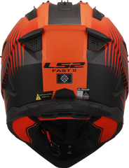 LS2 MX708 Fast II Motocross Helmet - Duck Matt Hi-Vis Orange/Red