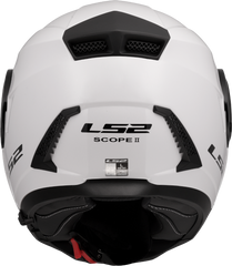 LS2 FF902 Scope II Flip Up Motorcycle Helmet - Gloss White