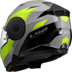 LS2 FF902 Scope II Flip Up Motorcycle Helmet - Duria Hi-Vis Yellow/Grey