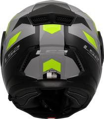 LS2 FF902 Scope II Flip Up Motorcycle Helmet - Duria Hi-Vis Yellow/Grey