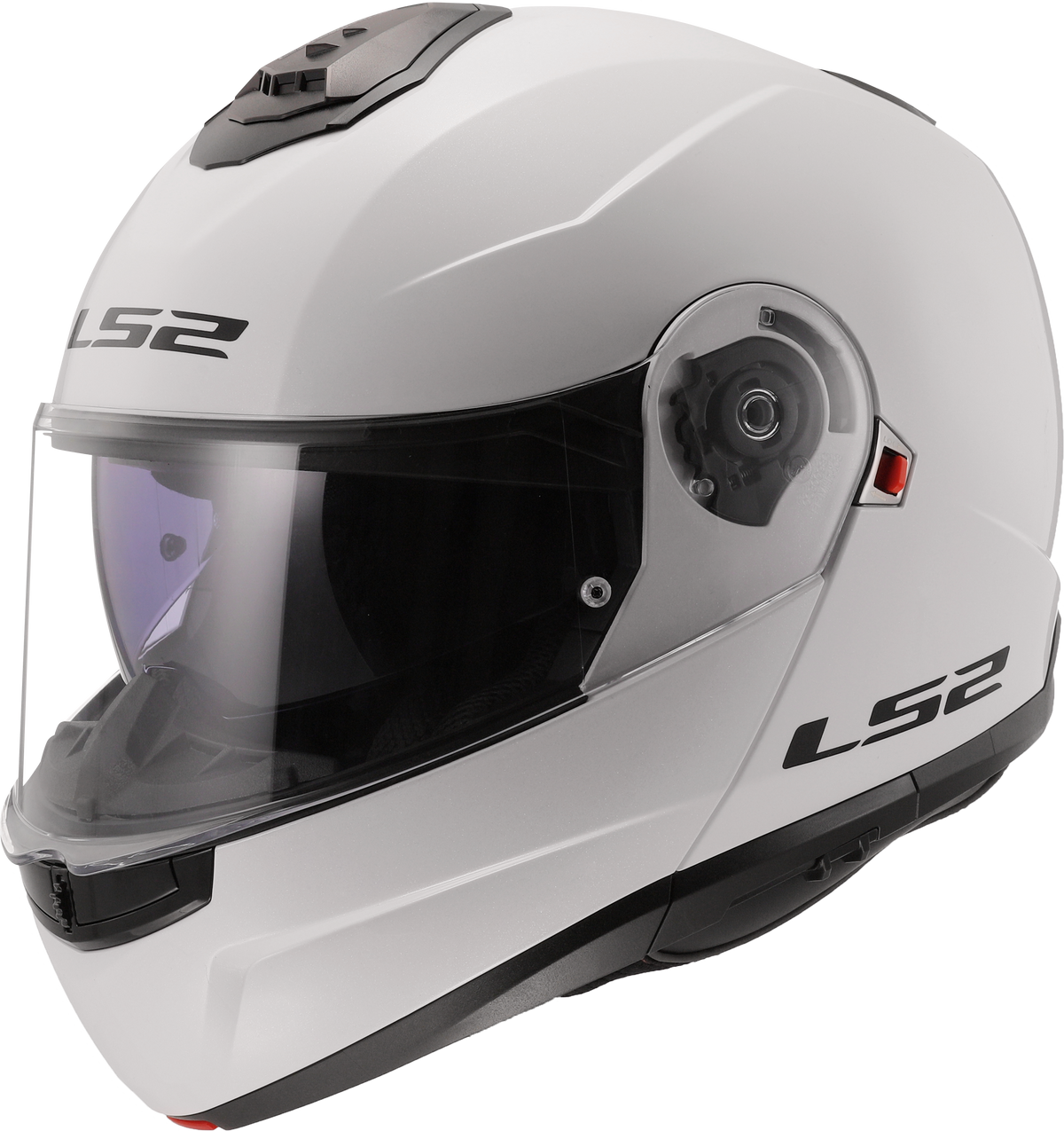 LS2 FF908 Strobe II Flip Up Motorcycle Helmet - Gloss White