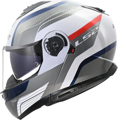 LS2 FF908 Strobe II Flip Up Motorcycle Helmet - Monza White/Blue/Red