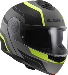 LS2 FF908 Strobe II Flip Up Motorcycle Helmet - Monza Matt Black/Yellow