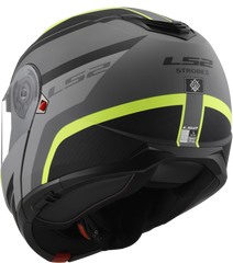 LS2 FF908 Strobe II Flip Up Motorcycle Helmet - Monza Matt Black/Yellow