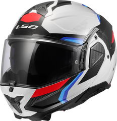 LS2 FF910 Advant II Flip Up Motorcycle Helmet - Triple White/Blue/Red