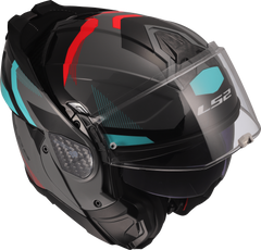 LS2 FF910 Advant II Flip Up Motorcycle Helmet - Triple Nardo Grey/Blue/Red
