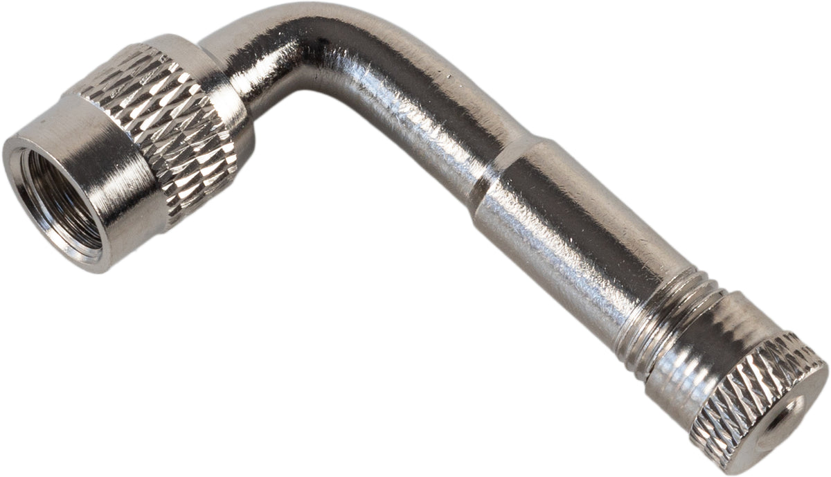 Riderr Schrader 90° Angle Valve Adaptor - Silver