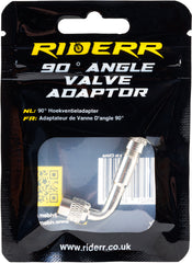 Riderr Schrader 90° Angle Valve Adaptor - Silver
