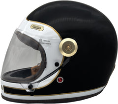 ViPER F660 Full Face Retro Motorcycle Helmet - Black/White