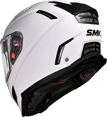 SMK Agnar Full Face Motorcycle Helmet - Gloss White
