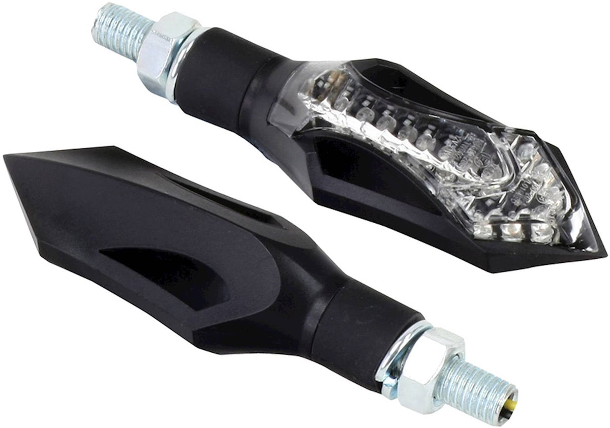 Bike It LED Blade Indicators With Black Body And Clear Lens