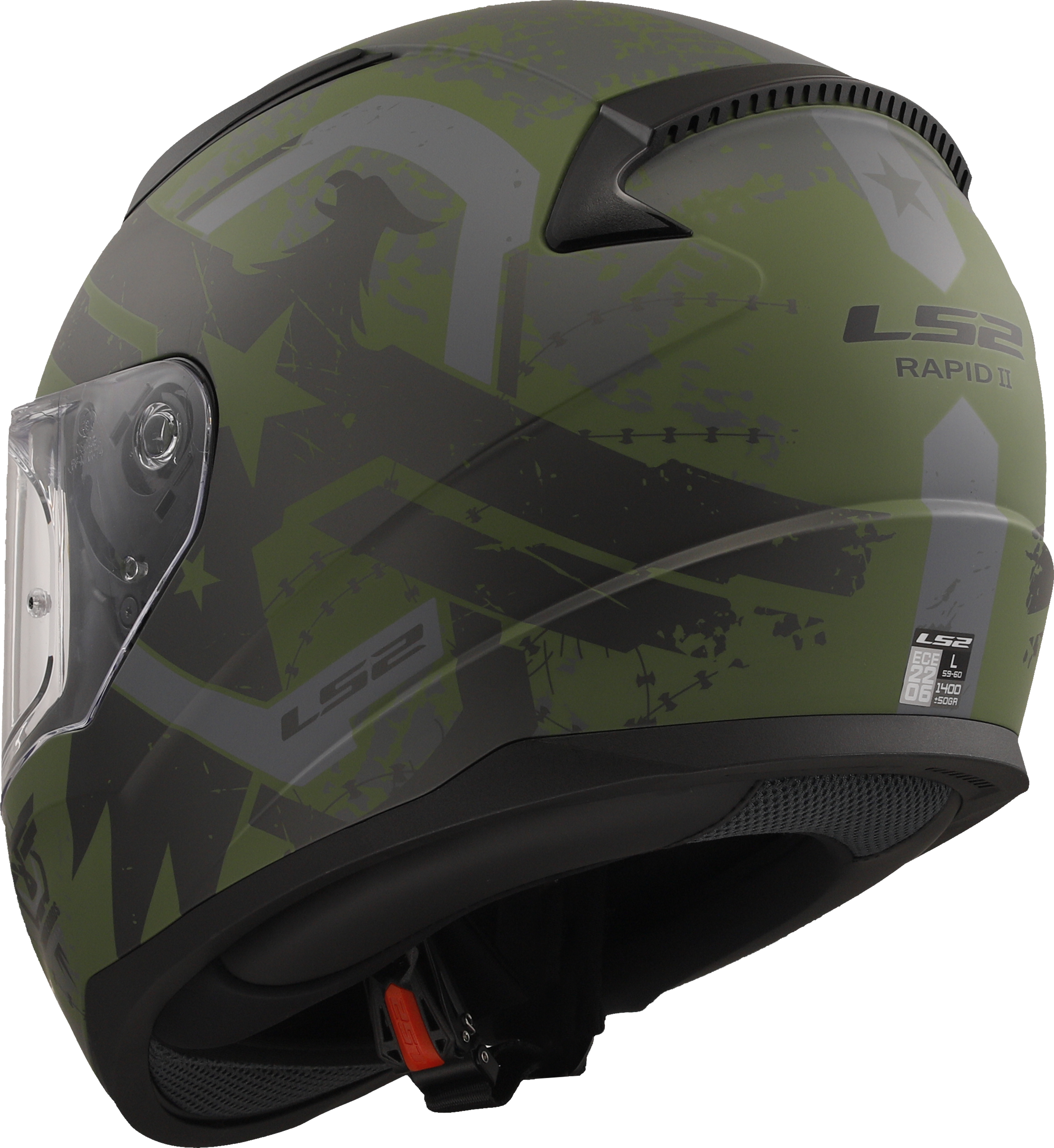 LS2 FF353 Rapid II Full Face Motorcycle Helmet - Thunder Birds Matt Military