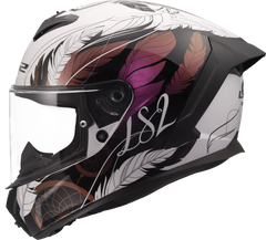 LS2 FF820 Rapid III Full Face Motorcycle Helmet - Boho White/Black/Pink