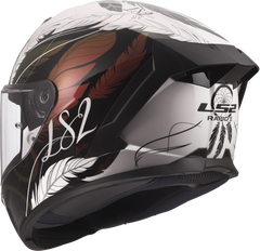 LS2 FF820 Rapid III Full Face Motorcycle Helmet - Boho White/Black/Pink