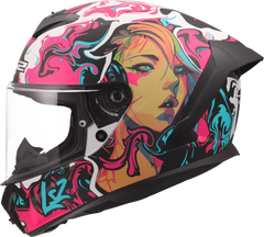 LS2 FF820 Rapid III Full Face Motorcycle Helmet - Cyberg Purple/Cyan