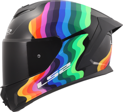 LS2 FF820 Rapid III Full Face Motorcycle Helmet - Flow Black/Multi