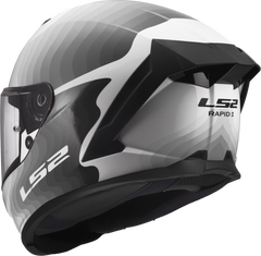 LS2 FF820 Rapid III Full Face Motorcycle Helmet - Flow White/Grey