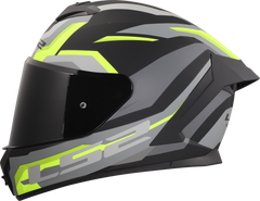 LS2 FF820 Rapid III Full Face Motorcycle Helmet - Hyper Black/H-V Yellow