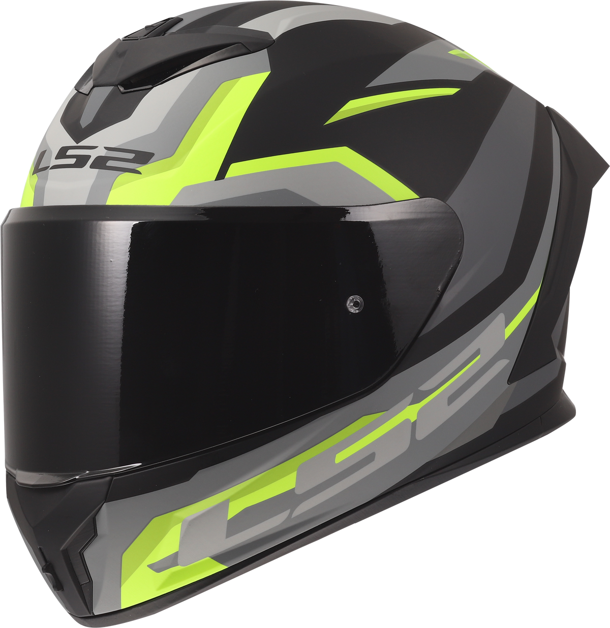 LS2 FF820 Rapid III Full Face Motorcycle Helmet - Hyper Black/H-V Yellow