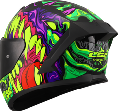 LS2 FF820 Rapid III Full Face Motorcycle Helmet - Lycant Purple/Green
