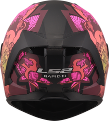 LS2 FF820 Rapid III Full Face Motorcycle Helmet - Poppies II Black/Pink