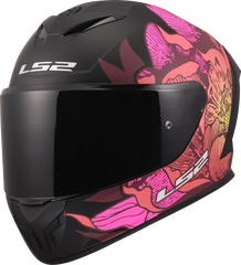 LS2 FF820 Rapid III Full Face Motorcycle Helmet - Poppies II Black/Pink