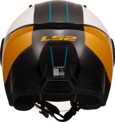 LS2 OF616 Airflow II Open Face Motorcycle Helmet - Cover White/Brown