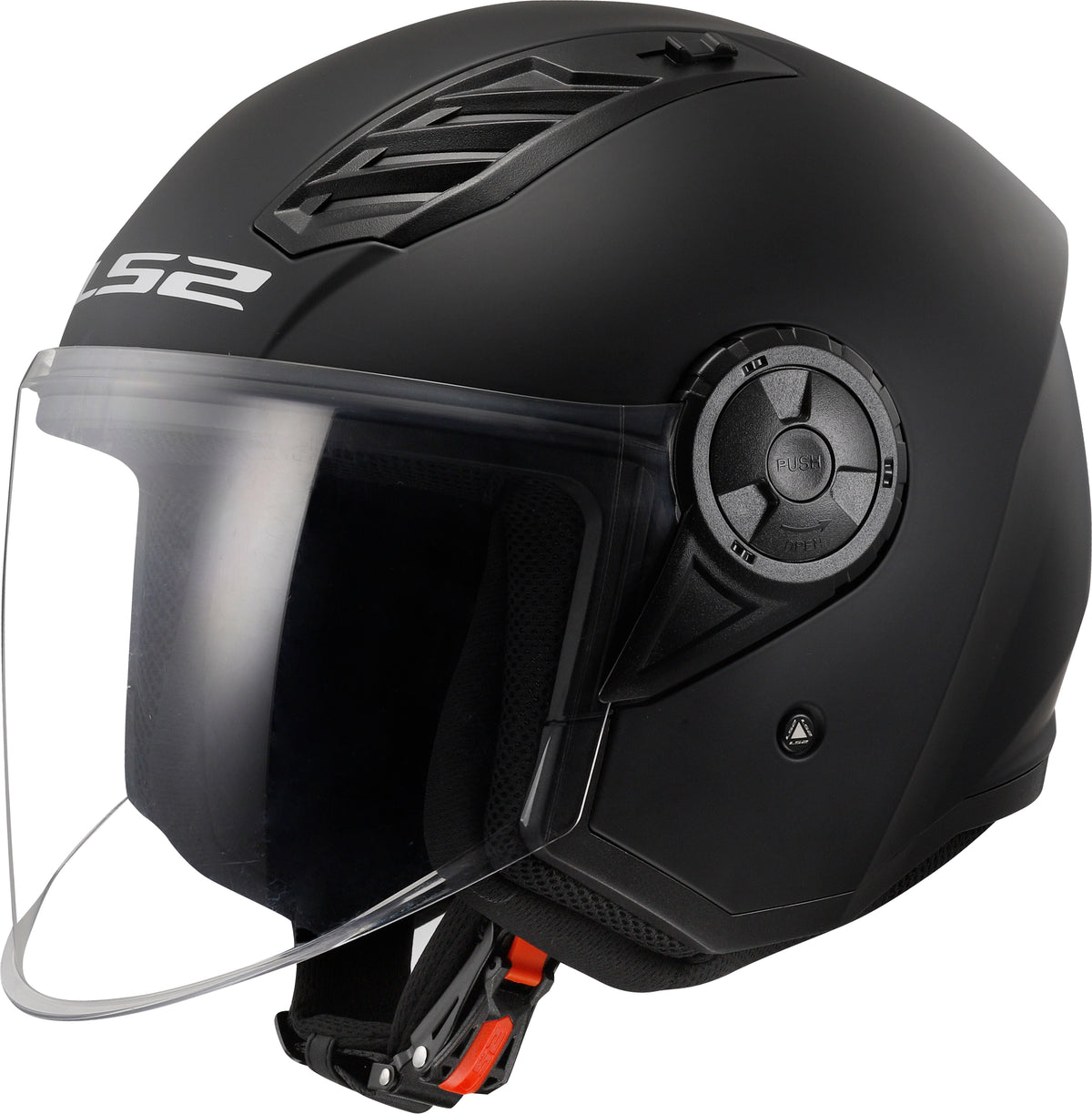 LS2 OF616 Airflow II Open Face Motorcycle Helmet - Solid Matt Black