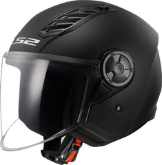 LS2 OF616 Airflow II Open Face Motorcycle Helmet - Solid Matt Black