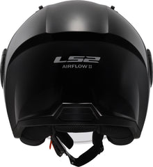 LS2 OF616 Airflow II Open Face Motorcycle Helmet - Solid Gloss Black