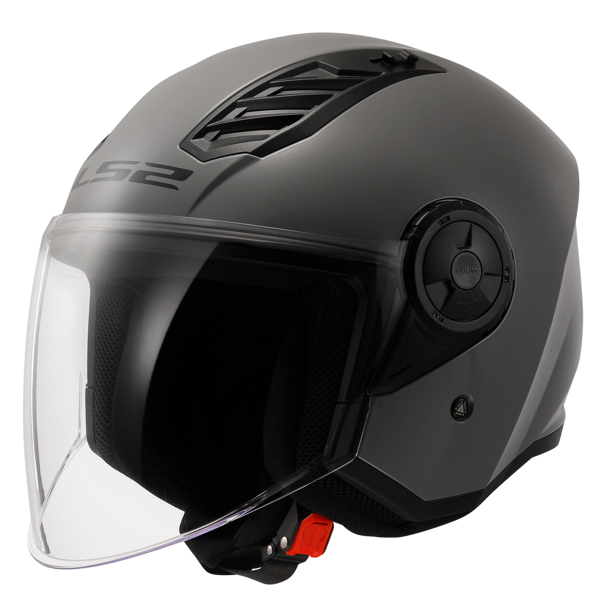 LS2 OF616 Airflow II Open Face Motorcycle Helmet - Solid Nardo Grey