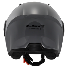 LS2 OF616 Airflow II Open Face Motorcycle Helmet - Solid Nardo Grey