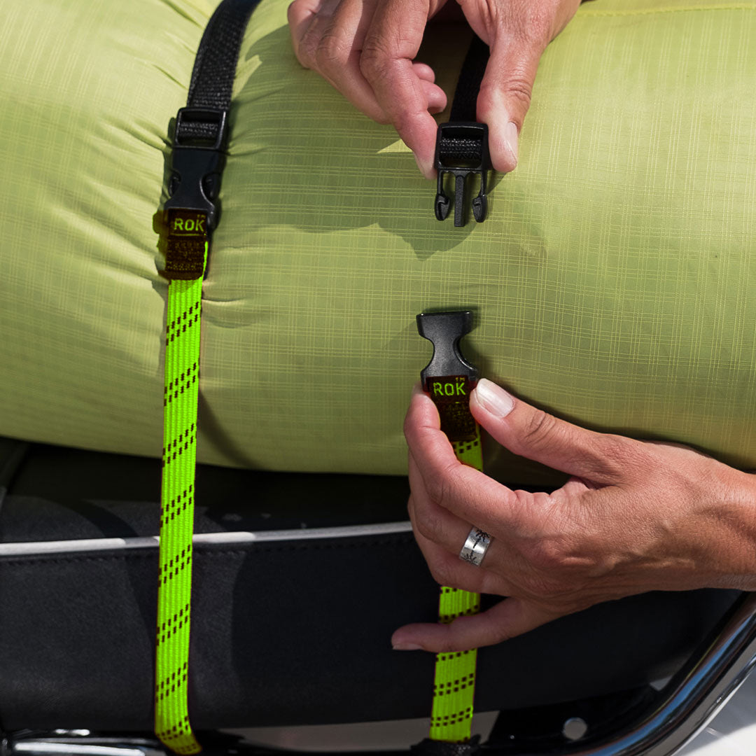 ROK Straps - Pack Stretch Strap - Black/Blue/Green 359