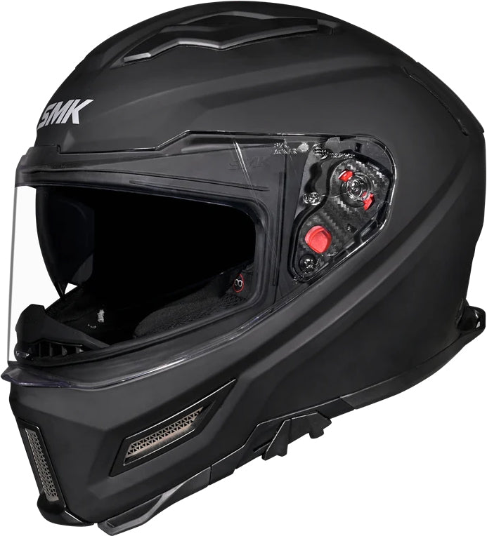 SMK Agnar Full Face Motorcycle Helmet - Matt Black