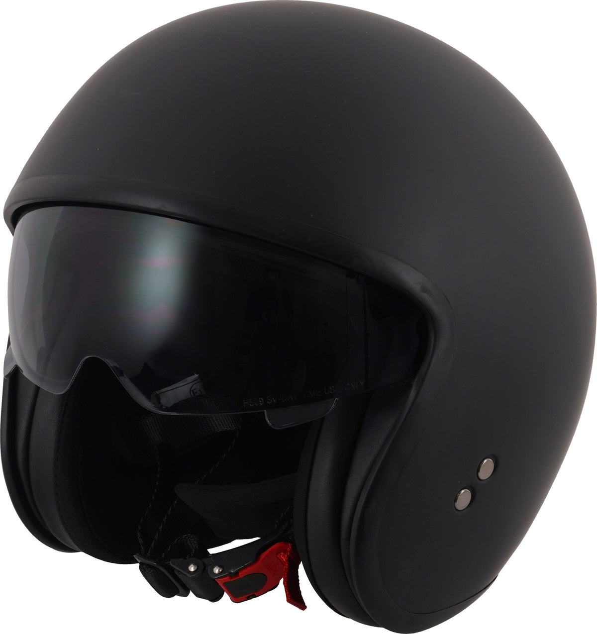Stealth Open Face Motorcycle Helmet - Matt Black