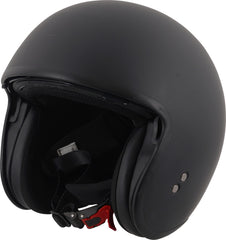 Stealth Open Face Motorcycle Helmet - Matt Black