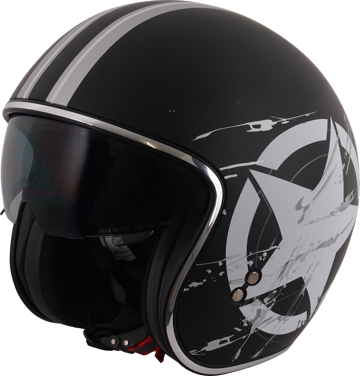 Stealth Open Face Motorcycle Helmet - Star Rider