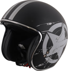 Stealth Open Face Motorcycle Helmet - Star Rider