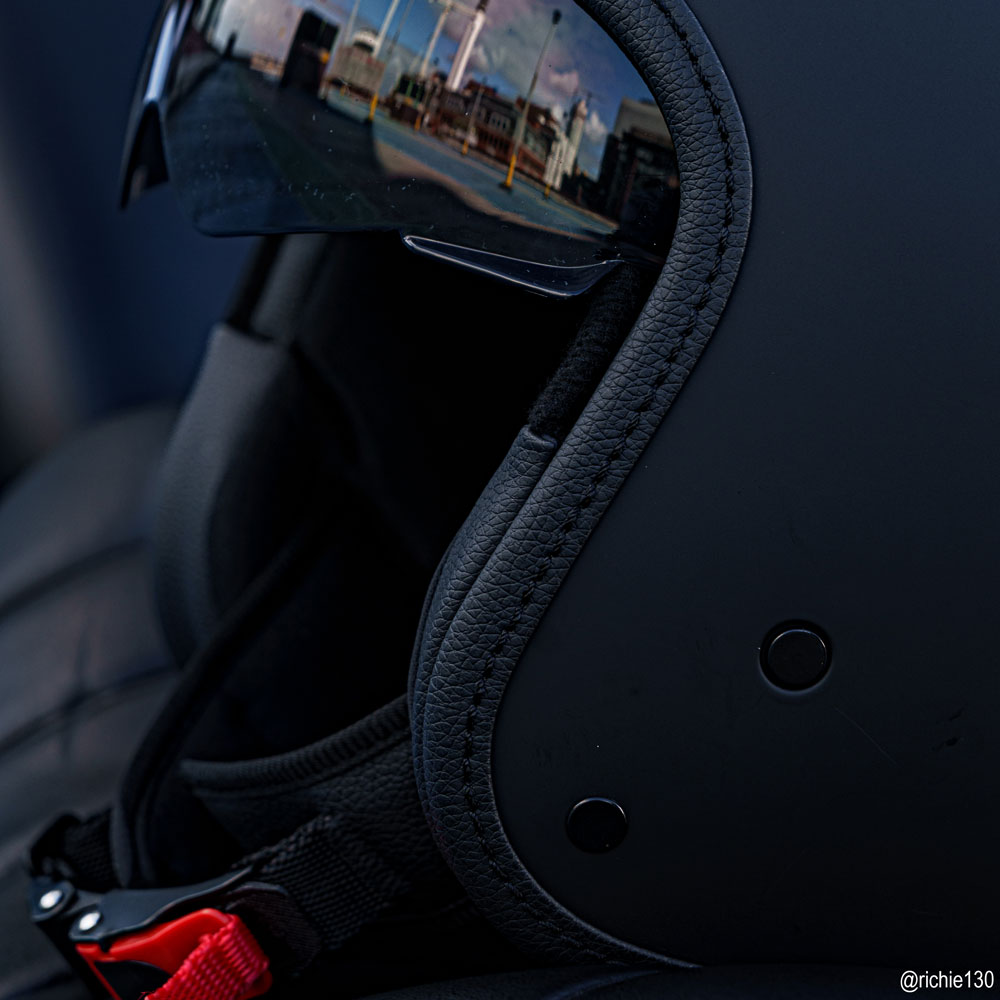 Spada Ace Open Face Motorcycle Helmet - Matt Black
