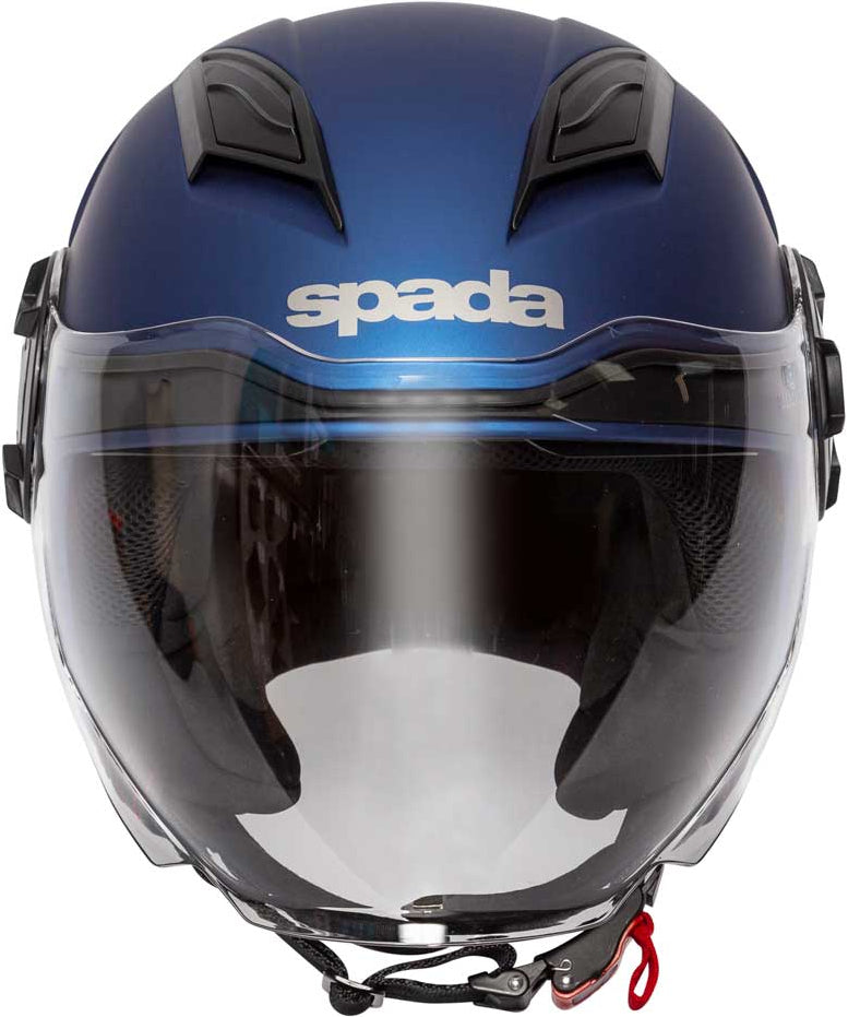 Spada Lycan 06 Open Face Motorcycle Helmet - Matt Blue
