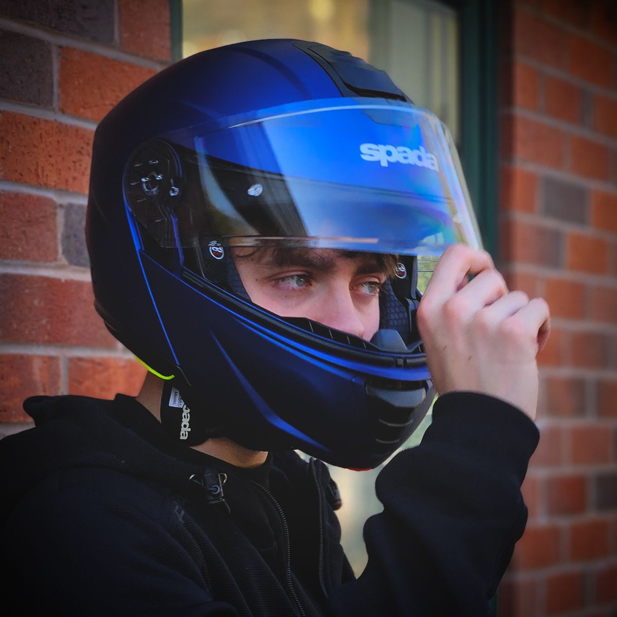 Spada Orion 2 Flip Up Motorcycle Helmet - Matt Blue
