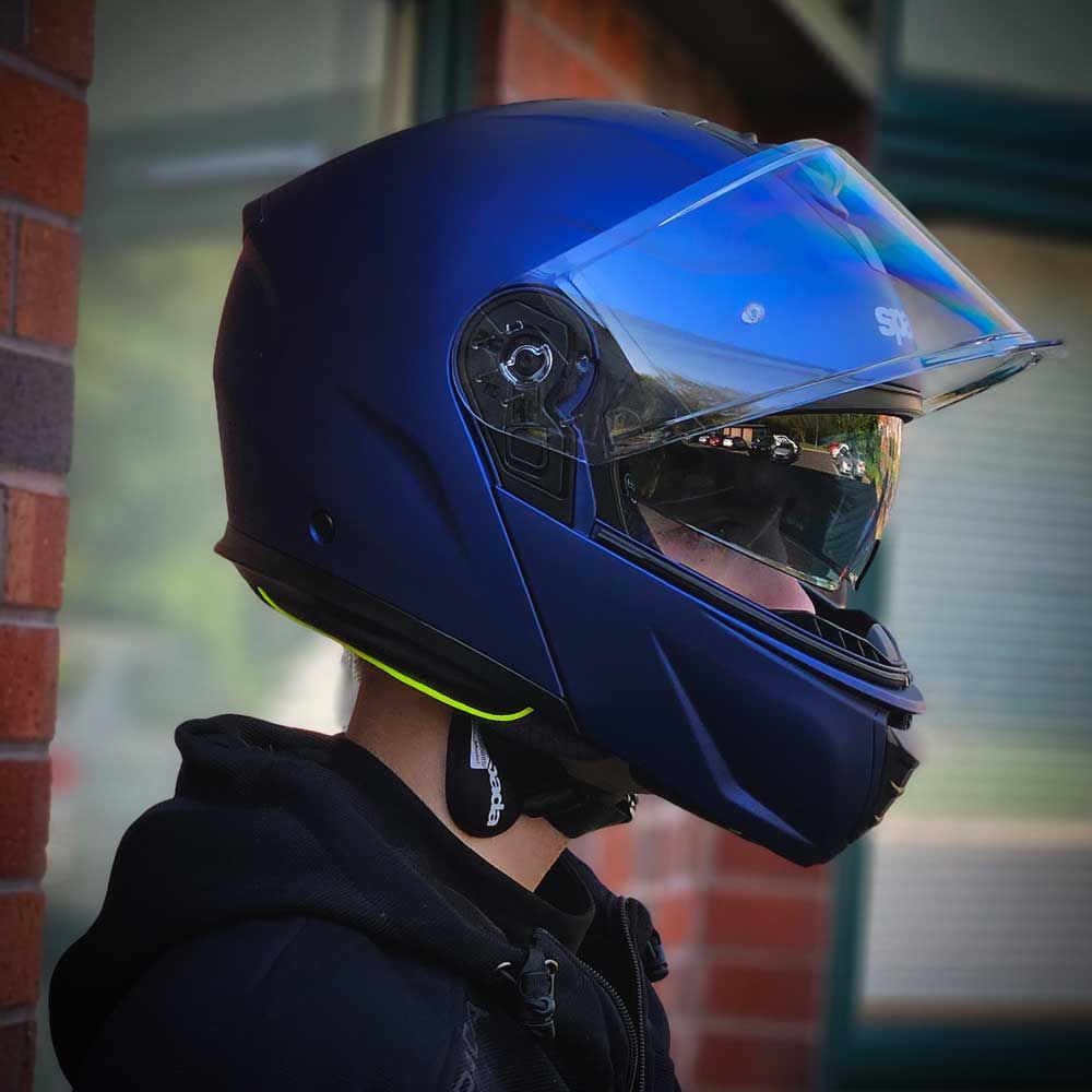 Spada Orion 2 Flip Up Motorcycle Helmet - Matt Blue