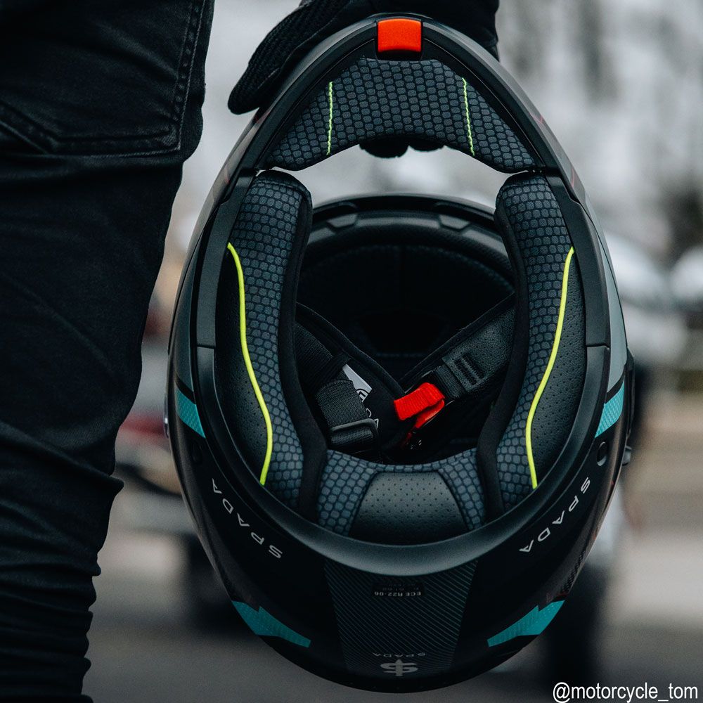 Spada Orion 2 Element Flip Up Motorcycle Helmet - Black/Grey/Red/Blue